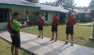 Anggota Koramil 06/Serasan Jaga Kebugaran Tubuh Lewat Senam Aerobik