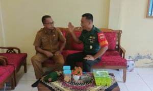 Jaga Sitkamtibmas, Plh. Danramil 06/Serasan Jalin Koordinasi Dengan Pemerintah Kecamatan