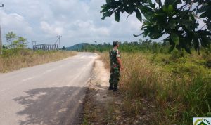 Babinsa Koramil 03/Sedanau Bersama Warga Lakukan Patroli Karhutla