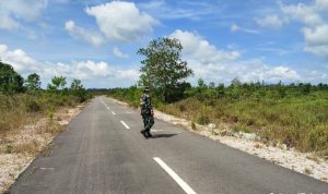 Babinsa Serda Fredy Lakukan Patroli Rutin, Antisipasi Karhutla