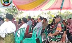 Babinsa Sertu Syaifullah Hadiri Syukuran Pelepasan Siswa Kelas VI SDN 005 Batubi Jaya