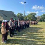 Babinsa Sertu J Pangaribuan Hadiri Upacara Peringatan HUT Pramuka Ke-62