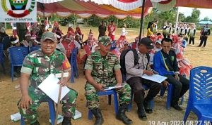 Personil Koramil 03/Sedanau Jadi Tim Penilai Dalam Lomba Gerak Jalan di Kecamatan Bunguran Batubi