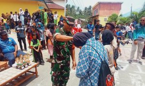 Selaku Ketua PHBN, Plh. Danramil 06/Serasan Gandeng Pihak Kecamatan Gelar Festival Gerak Jalan Antar Pelajar