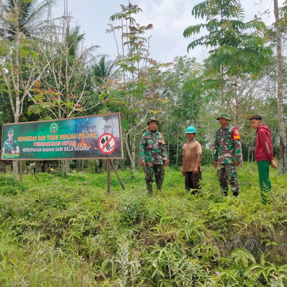 Lagi, Babinsa Laksanakan Patroli Antisipasi Terjadinya Karhutla