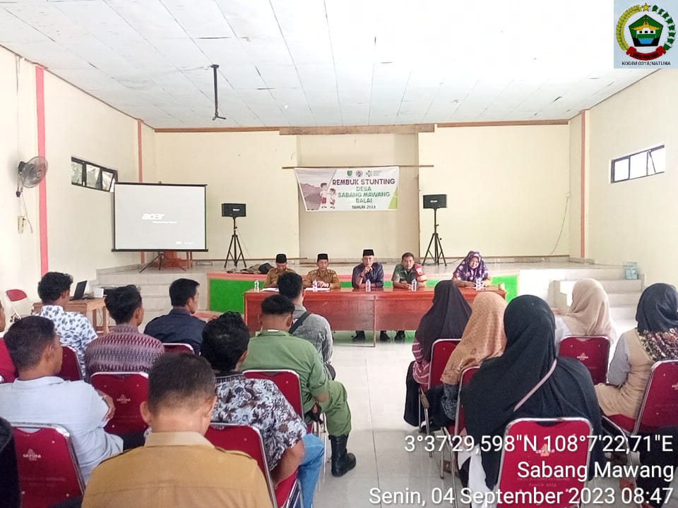 Babinsa Kopda Dhanu Hadiri Kegiatan Rembuk Stunting Desa Sabang Mawang