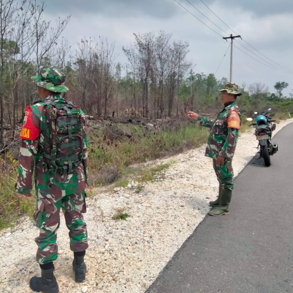 Cegah Karhutla, Babinsa Koramil 03/Sedanau Kembali Patroli