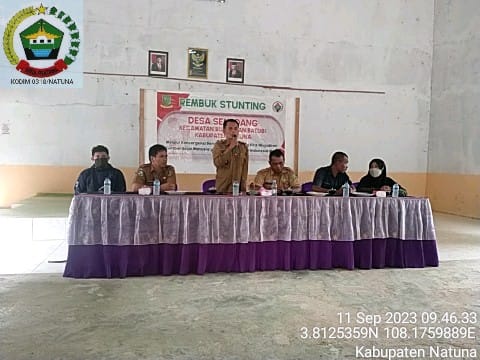 Hadiri Rembuk Stunting, Babinsa Koramil 03/Sedanau,  Ini Harapan Baninsa Koramil 03/Sedanau