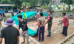 Sukseskan Resepsi Pernikahan Warga Binaan, Babinsa Koramil 06/Serasan Turut Goro