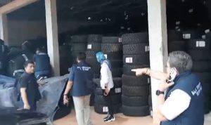 Diduga Ribuan Ban Impor Asal Cina Masuk Pulau Bintan Secara Ilegal