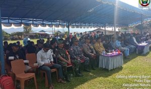 Babinsa Desa Sabang Mawang Hadiri Penyambutan Kunjungan Warga Desa Subi