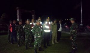 Bersama Instansi Terkait, Koramil 06/Serasan Patroli Jam Wajib Belajar Malam