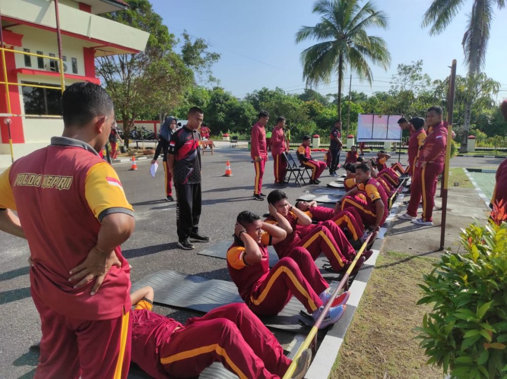 Siaga Pemilu 2024, Personil Polres Natuna Tingkatkan Kebugaran Jasmani