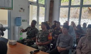 Babinsa Koramil 03/Sedanau Hadiri Kegiatan Survei Akreditasi Puskesmas Pulau Tiga