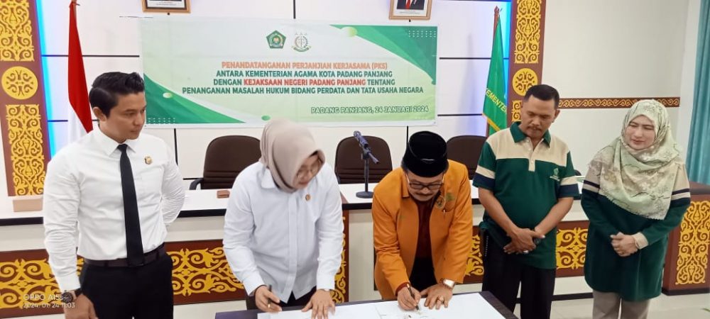 Kemenag Dan Kejari Padang Panjang Teken MoU DATUN Jilid II
