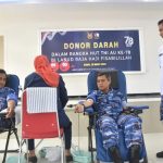 Sambut HUT TNI AU Ke 78, Lanud Raja Haji Fisabilillah Menggelar Kegiatan Donor Darah