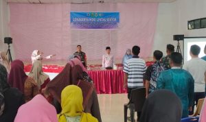 Personil Koramil 03/Sedanau Hadiri Kegiatan Lokminsek Triwulan I Desa Selading