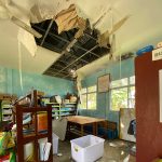 Perpustakaan SDN 004 Letung Rusak Parah di Bagian Plapon Atas