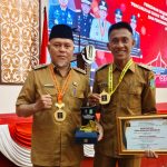 Camat Jemaja Timur Dan Kades Ulu Maras Raih Penghargaan Medali Anubhawa Sasana Dari Kemenkumham RI