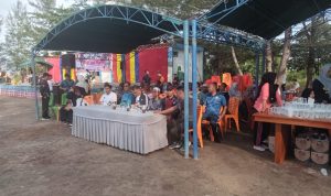 Kunjungan Bupati, Plh. Danramil 06/Serasan Ikuti Senam Bersama