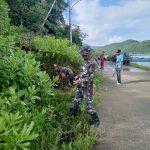 Babinsa Koramil 03/Sedanau Bersama Unsur Kecamatan Pulau Tiga dan Warga Goro