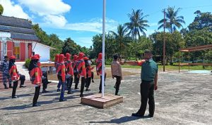 Babinsa Koramil 03/Sedanau Terus Matangkan Persiapan  Paskibra Tingkat Kecamatan Bunguran Barat