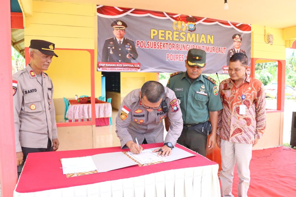 Kapolres Natuna Resmikan Kantor Polsubsektor Bunguran Selatan