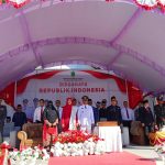 Plh. Danramil 03/Sedanau Ikuti Upacara HUT RI Ke-79 Tingkat Kecamatan Bunguran Barat