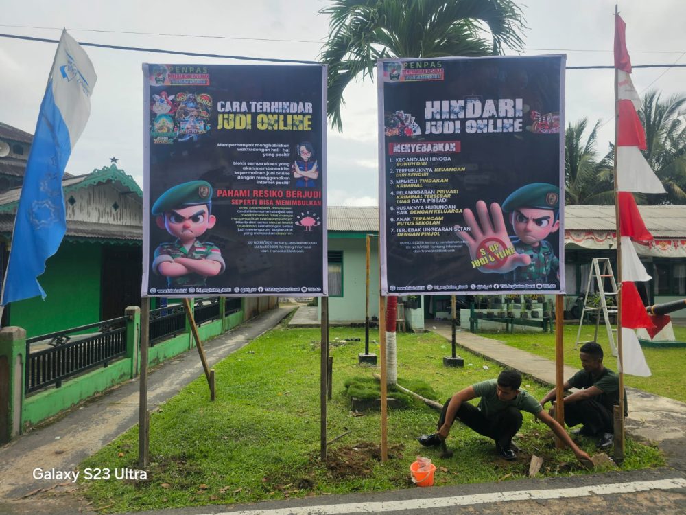 Koramil 06/Serasan Pasang Spanduk “Stop” Judi Online Bagi Anggota dan Masyarakat Koramil 06/Serasan Pasang Spanduk “Stop” Judi Online Bagi Anggota dan Masyarakat