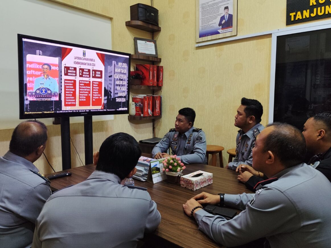 Bangun Sinergi Untuk Indonesia Emas 2045, Rutan Kelas I Tanjungpinang Ikuti Refleksi Akhir Tahun 2024