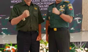 Korem 033/Wira Pratama Sukses Gelar Komsos Virtual dengan Keluarga Besar TNI