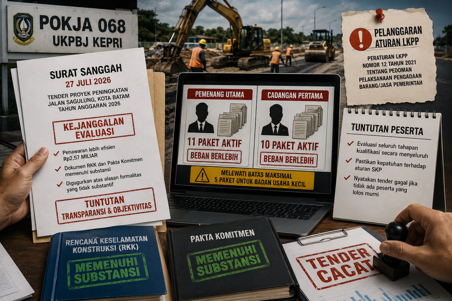 Penawaran Lebih Murah Rp200 Juta Digugurkan, Peserta Tender Desak Evaluasi Ulang Pokja 068