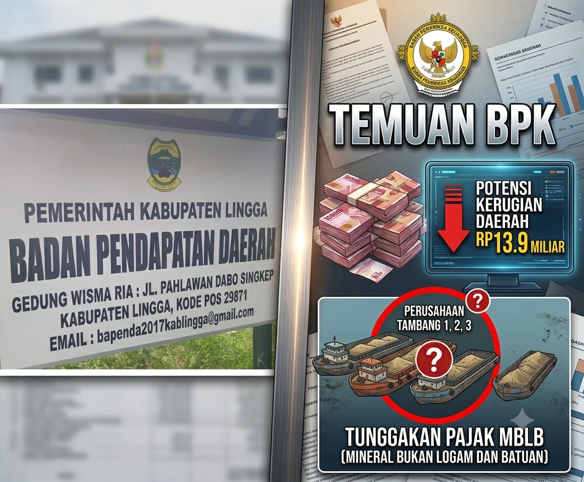 BPK Ungkap Tunggakan Pajak Tambang Pasir Lingga Rp13,9 Miliar, Pemkab Dinilai Salah Hitung