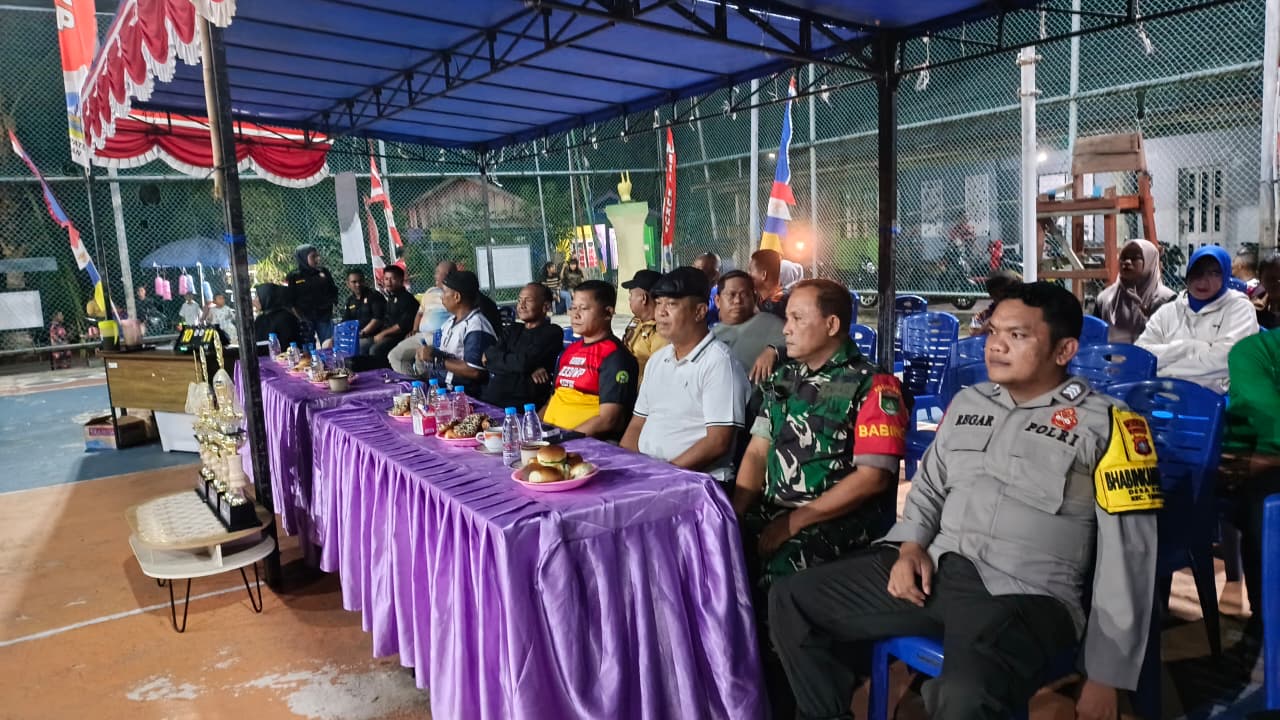 Danramil 07/Tambelan Hadiri Penutupan Turnamen Sepak Takraw Mekar Jaya Cup 1